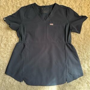 Figs Maternity Scrub Top-Dark Harbor